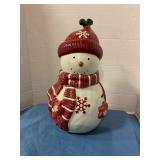 13" snowman cookie jar