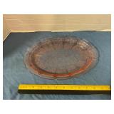 Pink depression serving platter