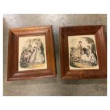Vintage Framed La Mode Fashion Print 12" x 14"