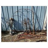 Vintage cast iron wagon wheel