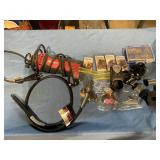 Electric rotary with Dremel accessories