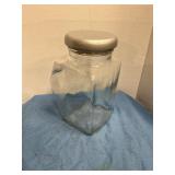Glass cookie jar w/lid
