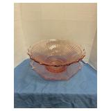 Vintage pink depression glassware