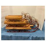 Stackable wooden sled Christmas decor (3)