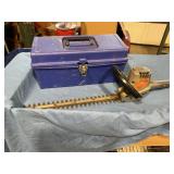 Black and decker hedge trimmer w/plastic tool box