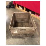 Vintage wooden harvest crate 23" x 19" x 16"
