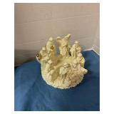 Ceramic nativity candle holder