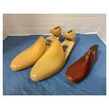 Vintage adjustable wooden shoe stretchers