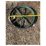 Vintage cast iron wagon wheel