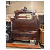 Full sz antique wooden bed frame
