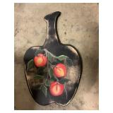 Hand painted wooden fruit plaque