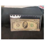 Vintage 1934-C $10 federal reserve note