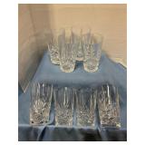 Set of 8 crystal glasses