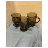 5' glass mugs (3)