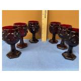 Vintage Avon Ruby red goblets