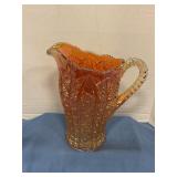 Vintage carnival glass pitcher