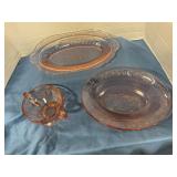 Vintage pink depression ware