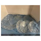 Vintage serving platter w/ bowls
