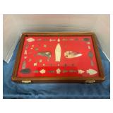Display case of arrowheads 18' x 12'