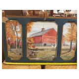 Vintage triple panel wall hangings