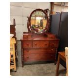 48'x21 1/2' antique dresser w/mirror