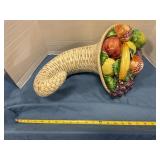 Decorative ceramic cornucopia