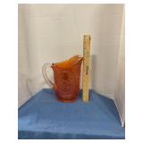 Vintage carnival glass pitcher