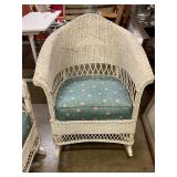 Antique wicker rocking chair