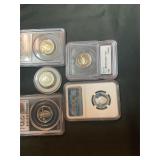 5 certified U.S. quarters