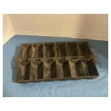 Cast iron 12-mold French roll pan