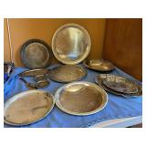 Silverplated assortment serving trays