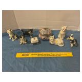 music box, dogs/cats salt & pepper shaker