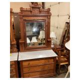 Antique 43' dresser w/wheels