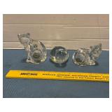 Lenox crystal glass cats & snail