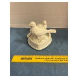 White dove porcelain music box