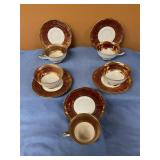5 bareuther tea cups w/saucers