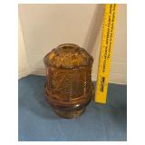 Vintage Amber glass two-piece Fairy lamp
