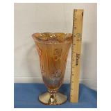 Vintage carnival glass vase