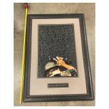 Framed print of memorial wall photograph