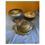 Assorted silverplated kitchenware
