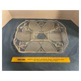 Glass divider serving tray