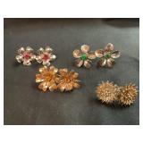 Clip-on earrings silver 28.4 Grams