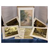 Collectors portfolio w/printed copy painting