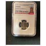 1967 Certified GB 6 pence nickel coin