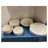 White dinnerware & serving bowl