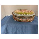 Antique capodimonte porcelain dish