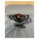 Antique carnival glass dish
