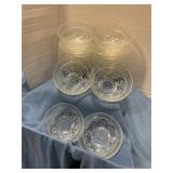 Set of 18 glass dessert bowls