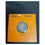 1839-O liberty seated silver dime
