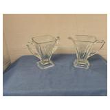 Antique Sugar and creamer glass containers